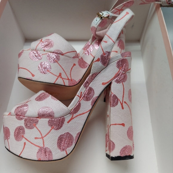 Giamba Valli Paris Platform Sandals Size 38.5 - Picture 4 of 16